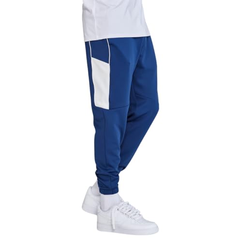 SikSilk Men's Muscle Fit Joggers - Navy Blue, M, L, XL (US, Alpha, X-Large, Standard, Blue)
