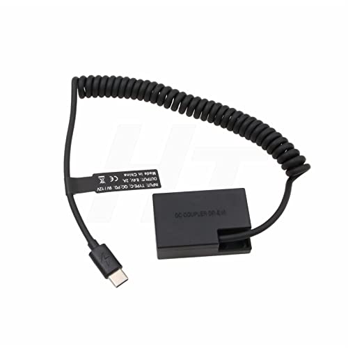 HangTon USB C to LP-E17 Dummy Battery for Canon EOS R8 T6s T6i T7i X8i SL2 800D 9000D Camera 9V/12V PD DR-E18