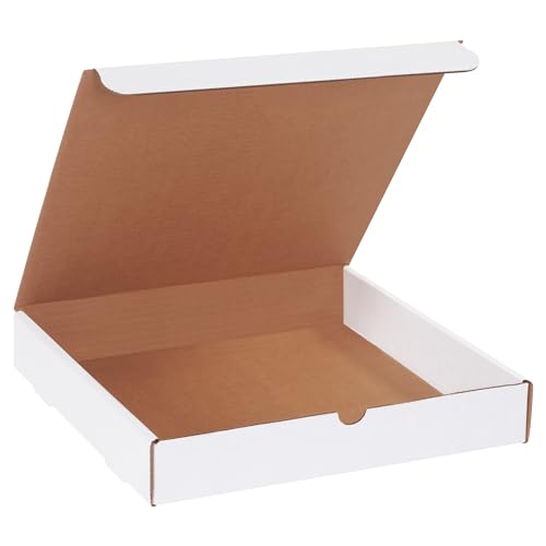 Aviditi Medium Pizza Boxes 12 Inch - 12" L x 12" W x 2" H, White (50-Pack) Extra Strong Quick Assembly Cardboard Boxes for Pizza, Pizza Party Supplies, Heavy Duty Food Storage Takeout Container
