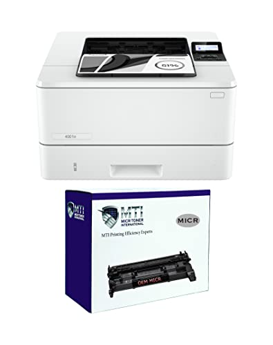 MTI 4001n Wireless Office Check Printer Bundle with 1 OEM Modified 148A W1480A MICR Toner Cartridge for Printing Small Business and Personal Checks (2 Items)