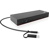 Lenovo ThinkPad Hybrid USB-C with USB-A Dock US (40AF0135US) with USB Type-A Adapter + ZoomSpeed HDMI Cable (with Ethernet) + Starter Bundle