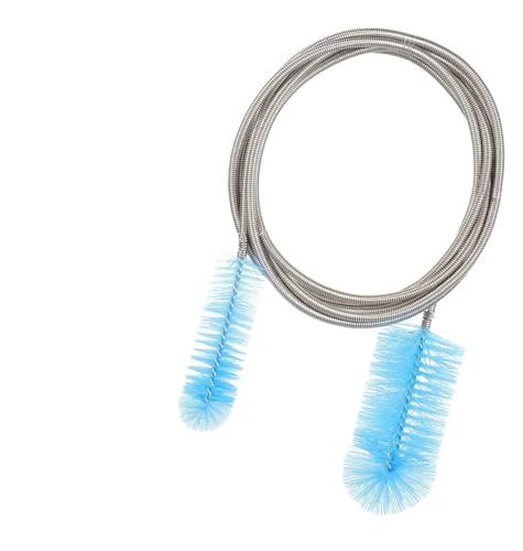 CLENEA 200/155/90cm Aquarium Cleaning Brush Stainless Steel Flexible Bent Tube Brush Water Air Tube Hose Cleaner Fish Tank(200cm)