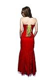 Red Velvet Embroidery Design Burlesque Costume Overbust Corset Waist Trainer Top