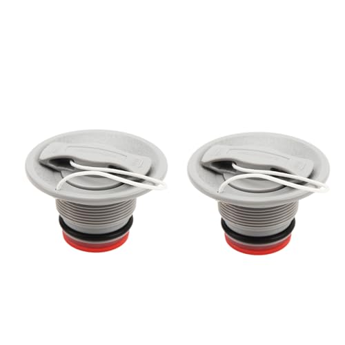2Pcs Kayak Boat Air Valve with 8 Teeth and Cover Rope, PVC Air Gas Valve Cap Replacement for Inflatable Boat Dinghy Kayak Canoe, 5.9 x 3.9 x 2.4in