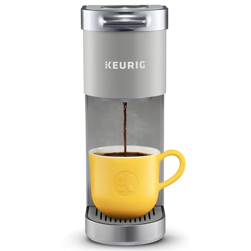 Keurig K-Mini Plus Single Serve K-Cup Pod Coffee Maker, with 6 to 12oz Brew Size, Stores up to 9 K-Cup Pods, Travel Mug Friendly, Studio Gray