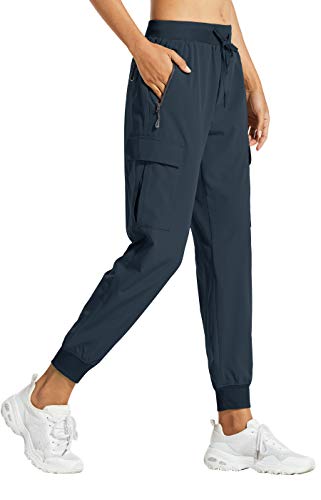 Libin Women's Cargo Pants Casual Lounge Athletic Workout Track Running Gym Exercise Beach Active Work Tactical Parachute Pants, Navy S