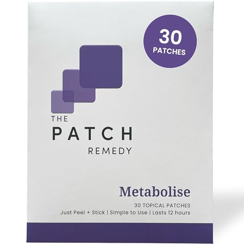 The Patch Remedy Metabolise Patch | 5-HTP, Guarana, L-Carnitine, Fucus, Zinc, Yerba Mate, Raspberry Ketone | 30 Patches