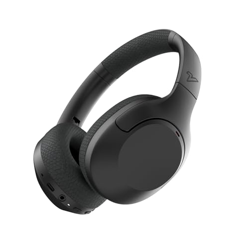 VOKALEN Hyper Pro Adaptive Active Noise Cancelling Headphones, Wireless Bluetooth Over Ear Headphones with mic, 60H Playtime, Comfort Mesh Ear Cushions, Deep Bass Hi-Res Audio, Custom EQ (Black)