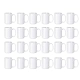 PYD Life 24 Pack Sublimation Mugs Blank 15 OZ Bulk with Box White Ceramic Photo Coffee Cups for Cricut Mug Press and Tumbler Heat Press Print