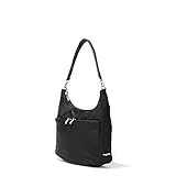 Baggallini Womens Bowery Half Moon Bag, Large, Black