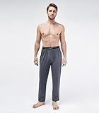 DAVID ARCHY Men's Pajama Pants Cotton Comfy Lounge Pants, Lightweight Pajama Bottoms with Pockets Sleepwear PJ Pants, 2 Pack