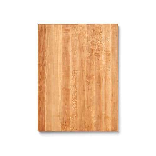 John Boos R-Board Series Rectangular Wooden Maple Cutting Board 24”x18” – 1.5” Thick, 18-lb Reversible Butcher Block with Edge-Grain & Finger Grips – Made in the USA