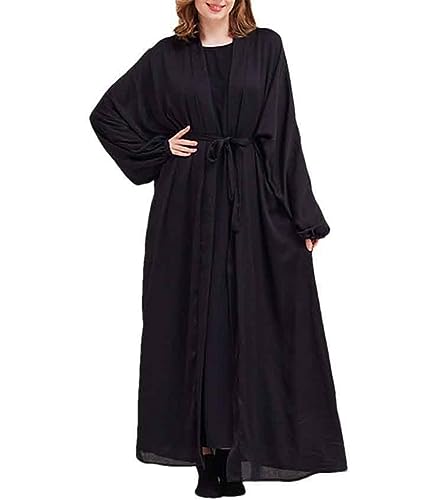 Women Abaya Dubai Turkey 2 Piece Muslim's Set Islam Robe African Dress Kimono Ramadan Clothing Caftan 3 XS