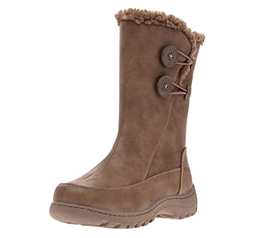 Eddie Bauer Women's Cold Weather Boots Side Zipper Dual Button Amanda