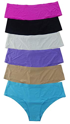 Women Underwear Panties 12 Pack of Smooth No Line Biniki Thong Boxer Various Styles (M)