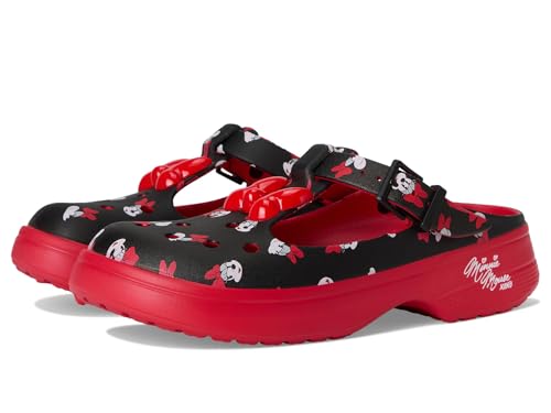 Crocs Disney Mickey & Minnie Mouse Clogs - EVA Upper - Cushioned EVA Footbed - EVA Outsole - Slip-on Style Minnie Mouse Men's 8, Women's 10 Medium