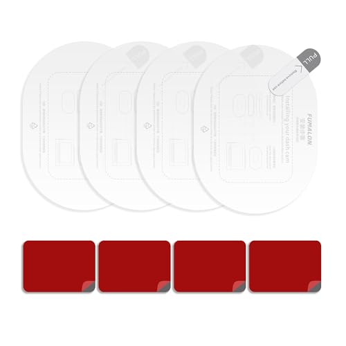 FUMALON 4PCS VHB Double Sided Sticker Tapes Adhesive Pad Compatible with 70mai Dash Cam A510, A500S, and 4pcs Clear Electrostatic Sticer Car Windshield Quick Replace Installation Kit