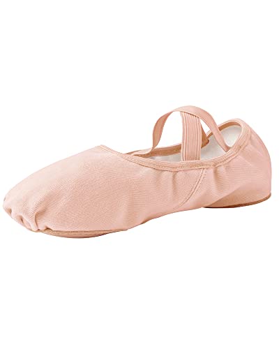 Stelle Women Ballet Shoes Highly Stretch Canvas Adult Ballet Slippers Split Sole Yoga Dance Shoe for Girls Boys(Ballet Pink,7.5MW)