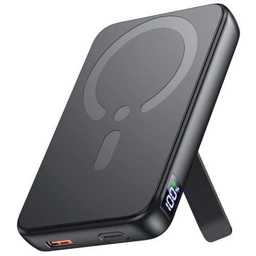 CHUSII for Magsafe Portable Charger, 12000mAh Wireless Magnetic Power Bank with Stand and PD 20W USB C Fast Charging, for Magsafe Battery Pack Compatible with iPhone 16/15/14/13/12 Pro/Pro Max Series