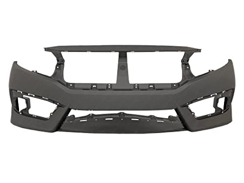 BUMPER-KING Front Bumper Compatible with 2016 2017 2018 Honda Civic Sedan & Coupe 16 17 18 HO1000306 Primered Ready For Paint