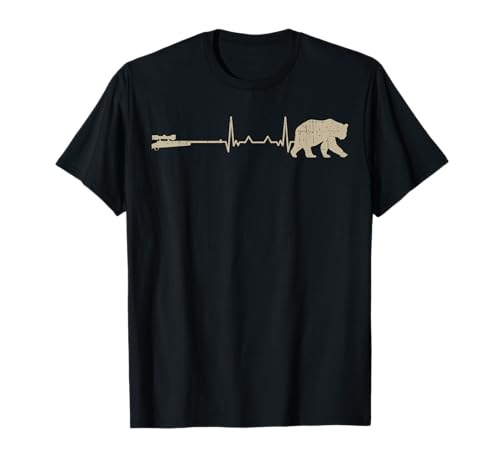 Bear Hunting Heartbeat Black Bear Hunting T-Shirt