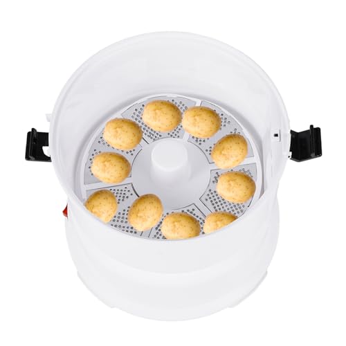 Automatic Potato Peeling Machine 110V 85W Commercial Potato Peeler Machine 2-In-1 2.2lb Capacity Electric Potato Peeler One-button Drive Automatic Spinner & Vegetable Drainer w/Safety Lock