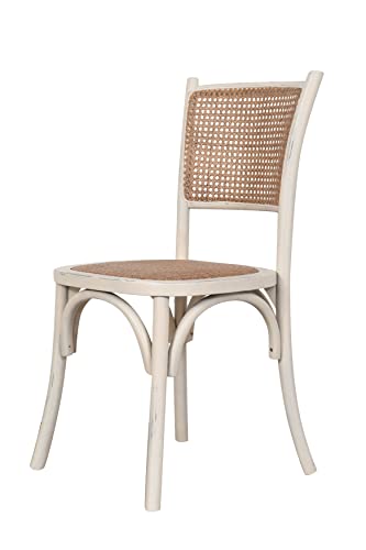 Biscottini Chaise Salle a Manger 88x45x50 cm - Chaise de Bar et Chaise Bistrot Bois - Chaise de Cuisine en Rotin - Meuble de Cuisine - Meuble Bois