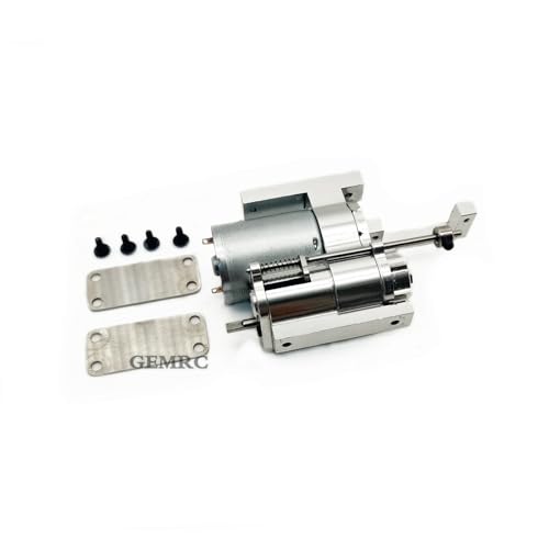 SXZFTYHB MN99S MN99 for MN 99S for WPL C14 C24 rc car Full Metal 2 Speed Gearbox with 370 brushled Motor Set Metal Upgrade Parts Accessories Part(Silver)