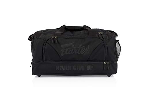 Fairtex Gym Bag Gear Equipment for Muay Thai, Boxing, Kickboxing, MMA (BAG2-Black)