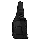 WOLF TACTICAL EDC Sling Bag - Concealed Carry Shoulder Bag for Range, Travel, Hiking, Outdoor Sports (Black)