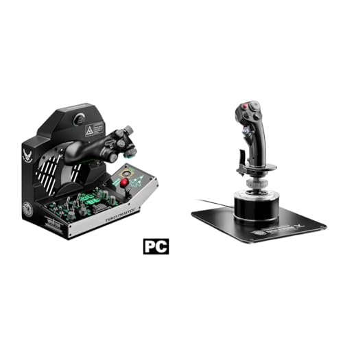 THRUSTMASTER Viper TQS Mission Pack: Metal Throttle Quadrant System & HOTAS Warthog Flight Stick for Flight Simulation, Official Replica of the U.S