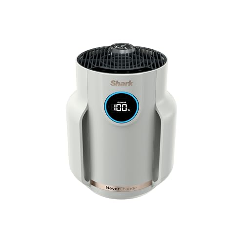 Shark NeverChange Air Purifier Compact Pro, Long-Lasting HEPA-Exceeding Filtration, For Pet Dander, Dust, Smoke, Allergens, Up to 250 sq. ft., Odor Neutralizer, Bedroom, Nursery, Dorm, HP072 (2025)