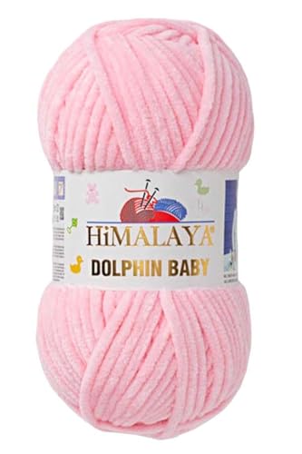 2 Pack/Skeins Himalaya Dolphin Baby, Each Skein 100 Gr/3,5 oz, 120 mt/ 132 yd, Super Bulky Velvet Knitting & Amigurumi Yarn, Blanket Yarn 80319