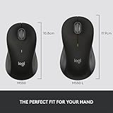 Logitech Signature M550 Wireless Mouse - for Small to Medium Sized Hands, 2-Year Battery, Silent Clicks, Customizable Side Buttons, Bluetooth, Multi-Device Compatibility - Black