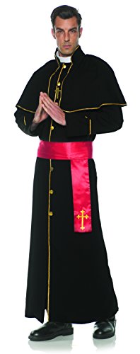 Underwraps Men's Deluxe Priest Robe Costume-Father, Red, Double X-Large