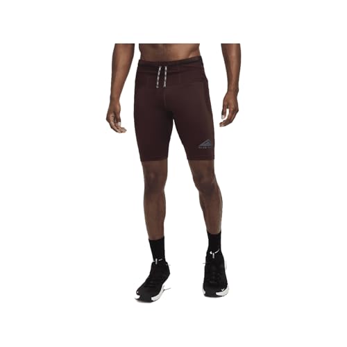 Nike Trail Lava Loops Men's Dri-FIT Running 1/2-Length Tights (Burgundy Crush/Black, DV9307-652) Size XX-Large
