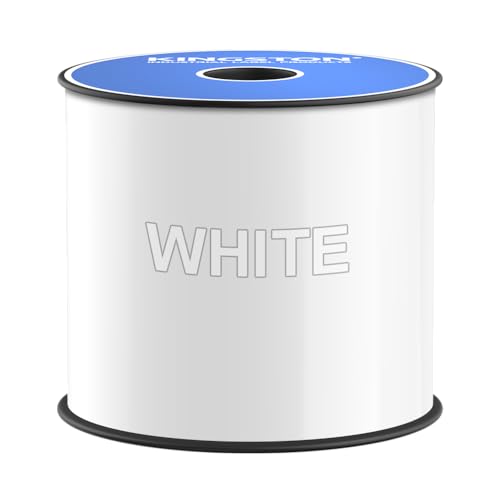 Kingston Premium Vinyl Label Tape, White, 4" x 150' for DuraLabel, LabelTac, VnM SignMaker, SafetyPro, Viscom and Others