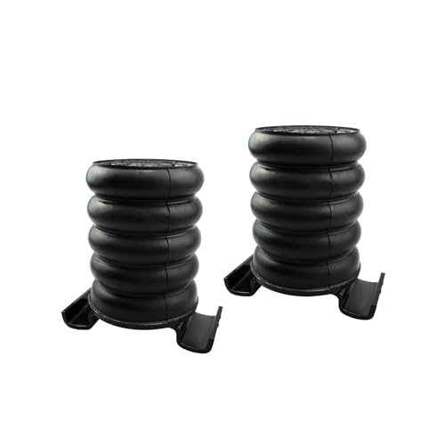 SSR-610-47 Rear Air Helper Springs Fit for Toyota Tundra Tacoma Hilux Vigo for Nissan Frontier Titan for Mitsubishi Triton Auxiliary Springs Black 2Pcs