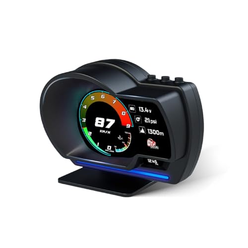 OTP Performance OTP P6 Car OBD OBD2 GPS Meter Speedometer Gauge P6 GPS HUD Water Temp Turbo Honda Compatible for Toyota Nissan Mitsubishi Smart H06+