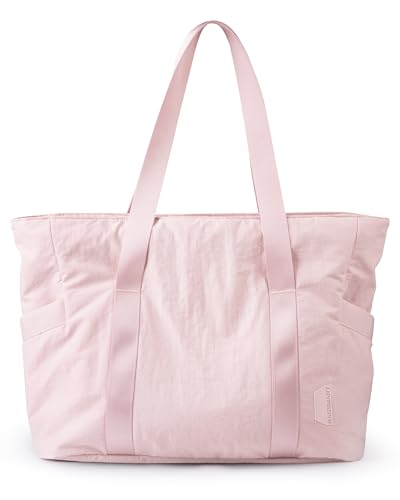 BAGSMART Tote Bag for Women with Zipper, Gym tote with Compartments, Work Tote Nurse Dance Yoga Bag for Travel