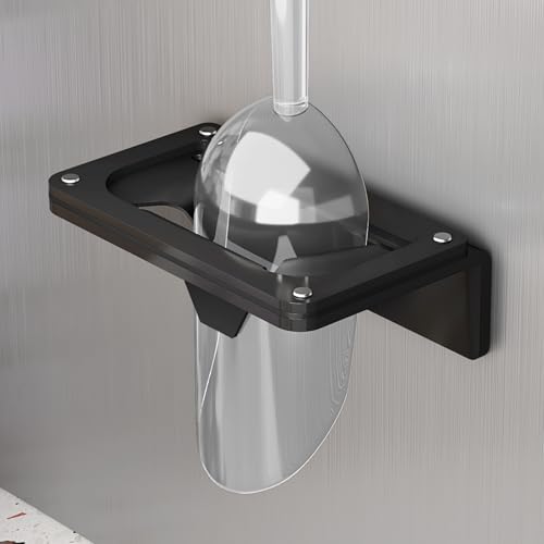 NiHome Magnetic Ice Scoop Holder, Fits 6-12oz Ice Scoops on the Market, Noise-Reducing Soft Silicone, Secure Elastic Buckle, Strong Magnet and Adhesive Mount