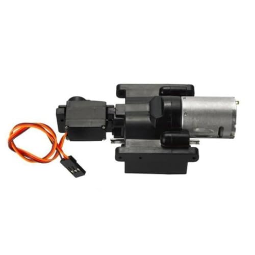 2 Speed 370 Motor Gearbox with Steel Gear Drive Shaft Compatible with C14 C24 B14 B36 MN MN90 MN99S RC Car Models Replacement Parts(Plastic Gear)