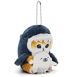 CNAANA Kawaii Shark Cat Plush Toy Stuffed Animal Doll, Soft Pillow for Boys & Girls (Seal cat, 13cm/5.1in)