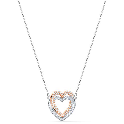 Swarovski Hyperbola Pendant Necklace for Women, with a Mixed Metal Plated Finish and Clear Swarovski Crystal Pavé