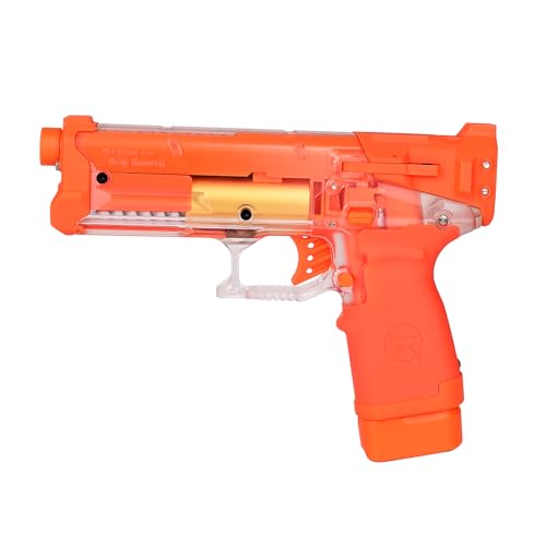lififun Zhenweiqi Fire Rat Soft Dart Blaster, Premium Half Dart Blaster Soft Bullet Blaster for Adults, Teens Includes Magazine & 20 Half-Length Darts, Toy Pistol Blaster 82 ft Range S200 (Orange)