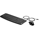 HP Pavilion Wired Keyboard and Mouse 200 (Black) - USB-A Plug-and-Play - Full-Sized Keyboard with Numeric Keypad, Enhanced F1-F12 Keys, & 12 Hotkeys - 1600 DPI Mouse - Windows Compatible (9DF28AA#ABL)