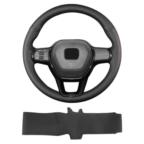 Yeolpise Hand-Stitched Steering Wheel Cover,Fit for Honda 2022-2025 Civic Sedan Si/2022-2025 Civic/2023-2025 CR-V HR-V Civic Type R,Non-Slip Breathable Microfiber Leather Steering Wheel Cover on Wrap