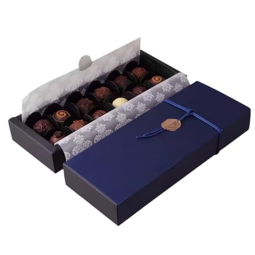 BBJ WRAPS 12 Cavity Chocolate Gift Packaging Box Wedding Party Paper Favor Boxes, Set of 10 (Blue)