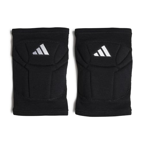 adidas Unisex-Adult Elite Volleyball Kneepads, Black/White, Small
