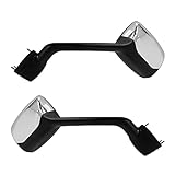 YUANJUFITT Chrome Hood Mirror for Kenworth T680 Peterbilt 579 587，Side Rear Hood Mirrors Assembly for Kenworth Peterbilt Semi Trucks Accessories Driver & Passenger Side (A Pair)